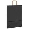 vidaXL Torby papierowe 50 szt. z uchwytami Czarne 32x12x42 cm
