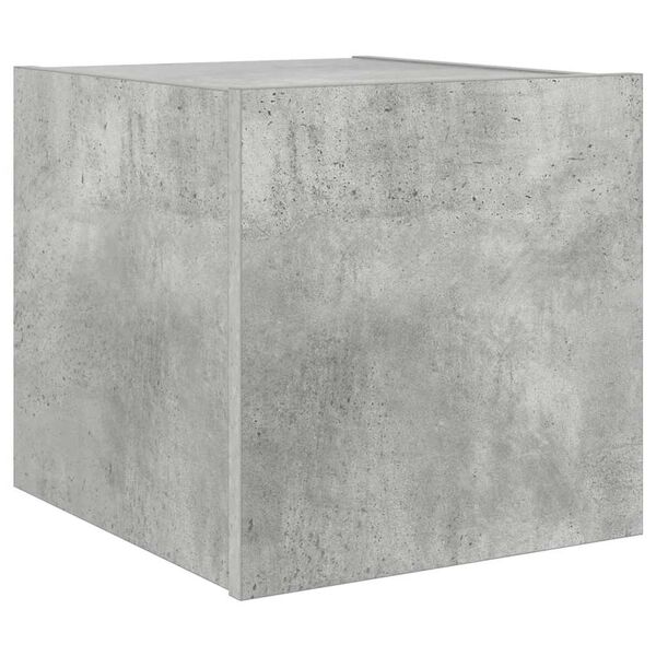 vidaXL Ścienna szafka TV z LED, szarość betonu, 30,5x35x30 cm