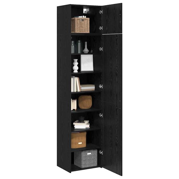 vidaXL Bufet 3 pcs Czarny Dąb