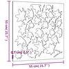 vidaXL Ogrodowa dekoracja ścienna, 55x55 cm, stal kortenowska, klon