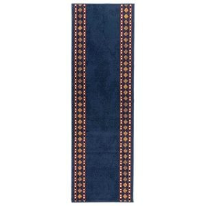 vidaXL Dywan Bieżnik FLORNES Tkany niebieski Diamenty 67 x 150 cm PP