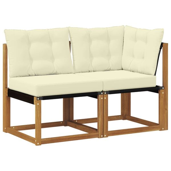 vidaXL Modułowa sofa na zewnątrz z poduszką 2 Sztuka Naturalny