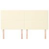 vidaXL Zagł&oacute;wek kremowy 200x5x118/128 cm sk&oacute;ra ekologiczna