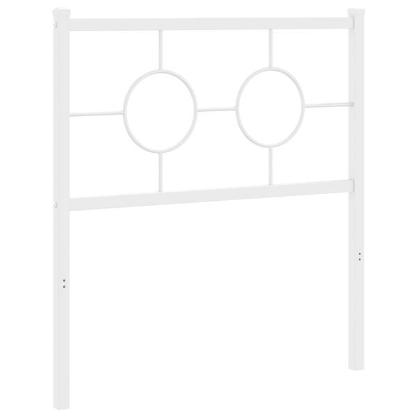 vidaXL Metalowe wymienne wezgłowie, białe, 80 cm