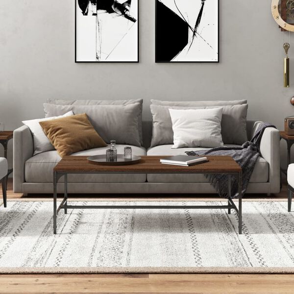 vidaXL Stolik kawowy, brązowy dąb, 80x50x35cm, materiał drewnopochodny