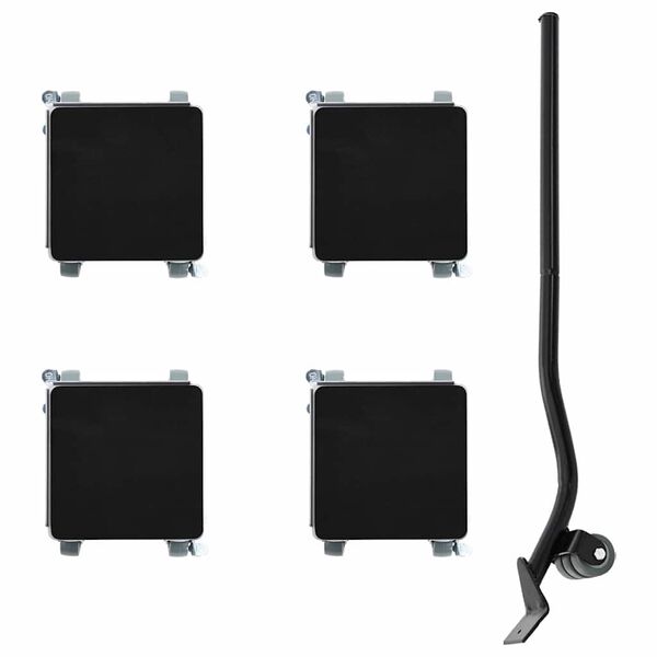 vidaXL Rolki meblowe 4 szt. z podnośnikiem 13,5x13,5x6 cm Stal 1300 kg