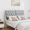vidaXL Tapicerowane wezgłowie Jasnoszary 120 cm Lite drewno sosnowe