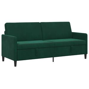 vidaXL Sofa z miejscem do przechowywania Ciemnozielony Poliester