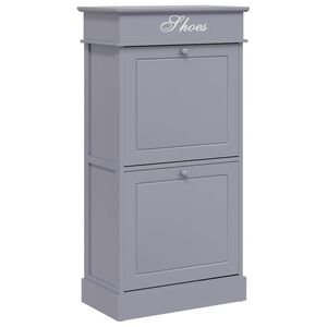 vidaXL Szafka na buty, szara, 50 x 28 x 98 cm, drewno paulownia