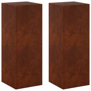 vidaXL Stojak na rośliny 2 pcs Rdzawy 30 x 30 x 80 cm Stal kortenowska