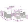 vidaXL Zestaw Sof na Ogród z poduszką 10 pcs Szary Polirattan