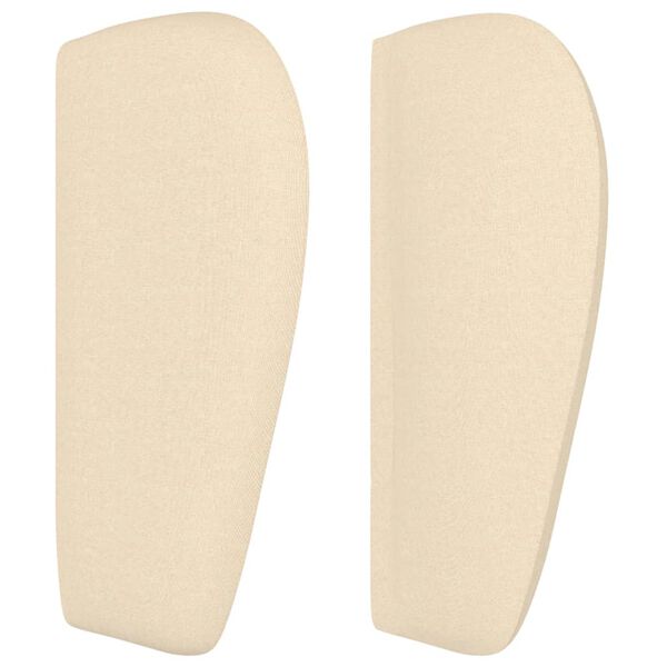 vidaXL Zagł&oacute;wek uszak, kremowy, 103x23x78/88 cm, tkanina