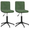 vidaXL Obrotowe krzesła stołowe, 2 szt., ciemnozielone, aksamitne