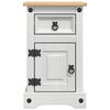 vidaXL Stolik nocny Corona Biały 35 x 32,5 x 58 cm Lite drewno sosnowe