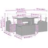 vidaXL Zestaw Sof na Ogr&oacute;d z poduszką 5 pcs Szary Polirattan