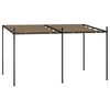 vidaXL Altana z rozsuwanym dachem, 400x300x233 cm, kolor taupe