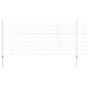 vidaXL Ogrodzenie Euro z słupkiem 10 x 1 m Stal ocynkowana srebrny