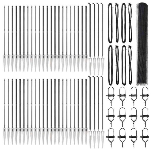 vidaXL Słupek ogrodzeniowy. Szary 100 x 1,2 m (siatka 25 mm)