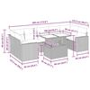 vidaXL 8-cz. zestaw mebli ogrodowych z poduszkami, szary, polirattan
