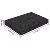 vidaXL Pad Patio z Granulatem Gumowym Czarny 6 x 9 x 1 cm Guma
