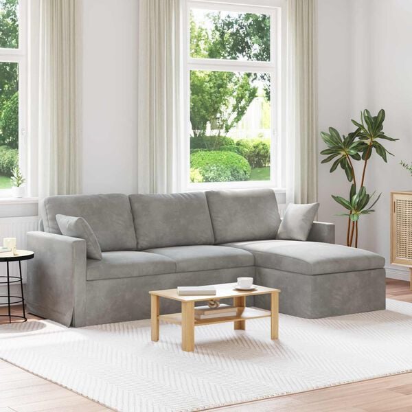 vidaXL Sofa Jasnoszary