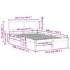 vidaXL Ramka ł&oacute;żka Z zagł&oacute;wkiem Biały 120 x 200 cm Lite drewno sosnowe
