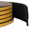 vidaXL Samoprzylepna uszczelka okienna Czarny 15 x 8 mm 12 m Guma EPDM