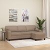 vidaXL 3-osobowa sofa z podn&oacute;żkiem, cappuccino, 180 cm, sztuczna sk&oacute;ra