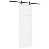 vidaXL Drzwi przesuwne biały i czarny 83 x 232 cm Lite drewno sosnowe