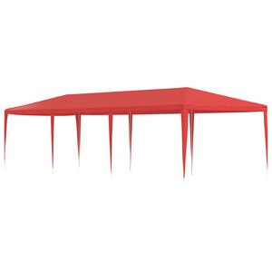 vidaXL Namiot Imprezowy Czerwony 900 x 300 x 255 cm PE i stal
