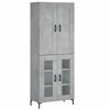 vidaXL Witrynka, szarość betonu 69,5x34x180 cm materiał drewnopochodny