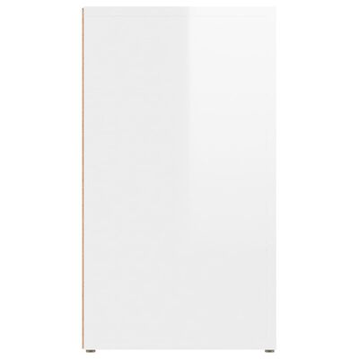 vidaXL Szafka, biała z połyskiem, 80x30x54 cm, materiał drewnopochodny