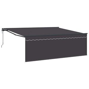 vidaXL Markiza wysuwana Antracyt 400 &times; 300 cm Poliester i aluminium