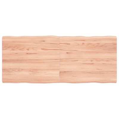 vidaXL Blat, jasnobrązowy 120x50x(2-4)cm drewno z naturalną krawędzią