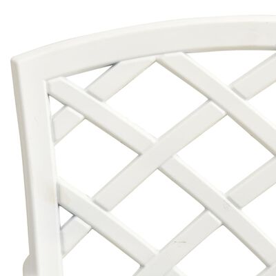 vidaXL Krzesła ogrodowe, 6 szt., odlewane aluminium, białe