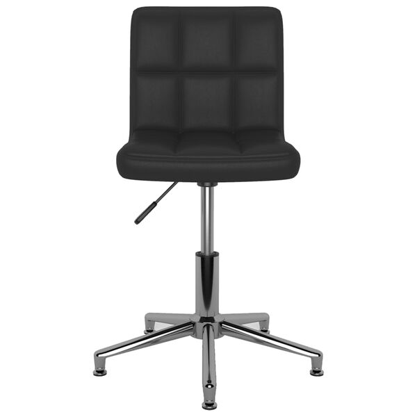 vidaXL Obrotowe krzesła stołowe, 2 szt., czarne, sztuczna sk&oacute;ra