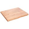 vidaXL Blat do stołu, jasnobrązowy, 60x50x(2-4)cm, lite drewno dębowe