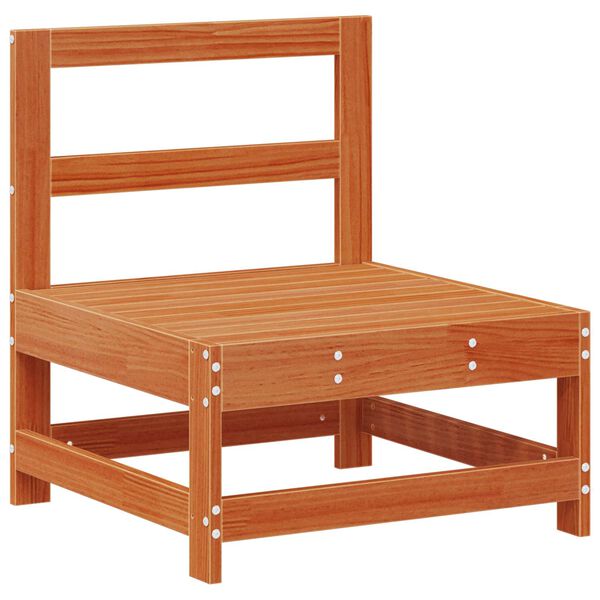 vidaXL Sofa Środkowa do Ogrodu Lite drewno sosnowe Woskowy Brąz