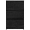vidaXL Szafki nocne, 2 szt., czarne, 40x29,5x64 cm, drewno sosnowe