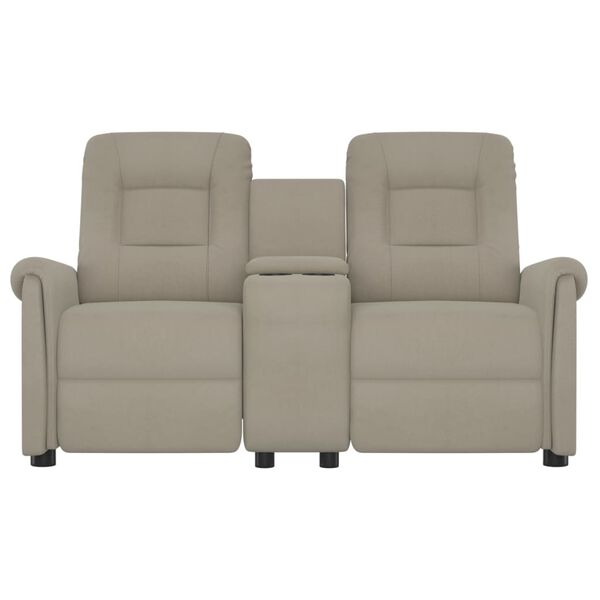 vidaXL Rozkładany fotel masujący z uchwytem, 2-os., jasnoszary