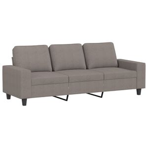vidaXL Sofa 3-osobowa, kolor taupe, 180 cm, tapicerowana tkaniną