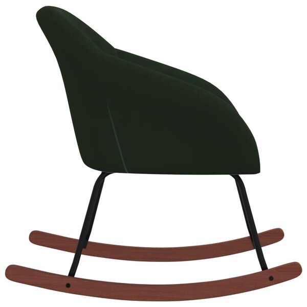vidaXL Fotel bujany, ciemnozielony, tapicerowany tkaniną