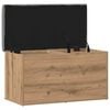vidaXL Ławka ze schowkiem Artisan Oak 82x42x45 cm Drewno konstrukcyjne