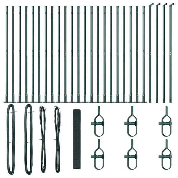 vidaXL Słupek ogrodzeniowy. Zielony 50 x 1,2 m (siatka 16 x 16 mm)