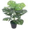 vidaXL Sztuczna monstera z doniczką, 45 cm, zielona