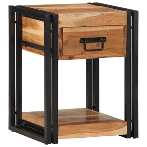 vidaXL Szafka Nocna 2 pcs Brązowy 40 x 35 x 50 cm Lite Drewno Akacji