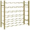 vidaXL Stojak na 36 butelek wina, złoty, metalowy