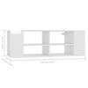 vidaXL Wisząca szafka pod TV, biała, wysoki połysk, 102x35x35 cm