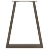 vidaXL Nogi do stołu jadalnego w kształcie litery V 2 szt. Naturalna stal 60x(72-73,3) cm Stal