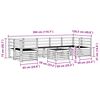 vidaXL Zestawy sof 8 pcs Naturalny Lite Drewno Akacji